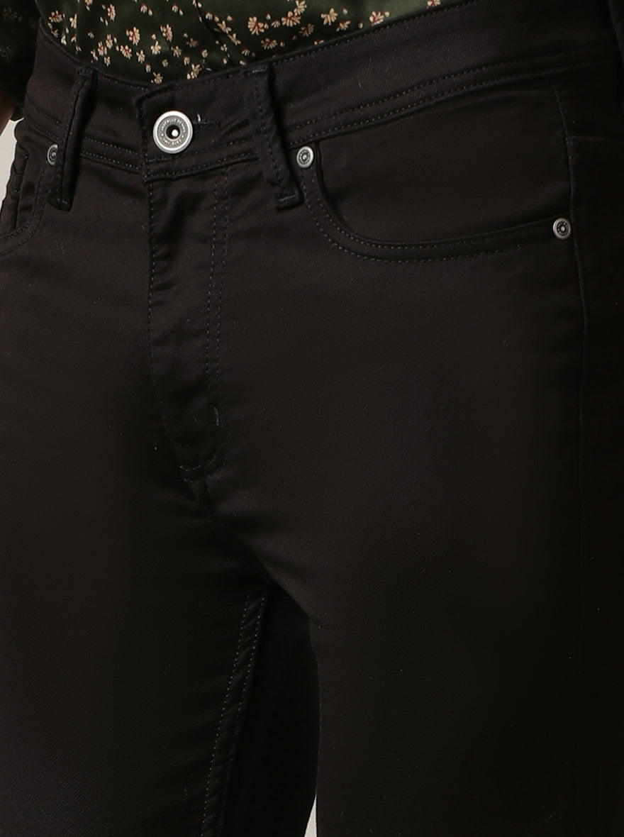 Black Dobby Rider Fit Jeans | JadeBlue