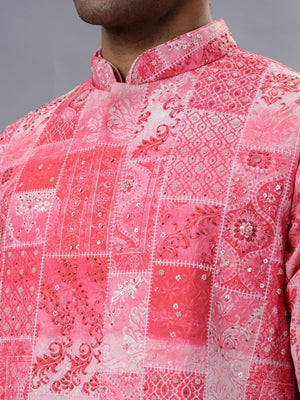 Pink Kurta Set with Koti | TULA