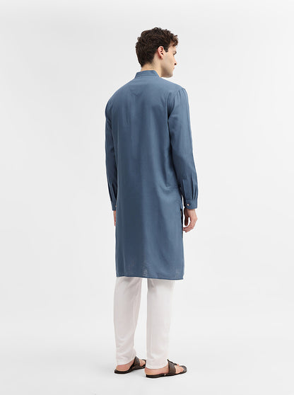 Grey Solid Modi Kurta | JadeBlue