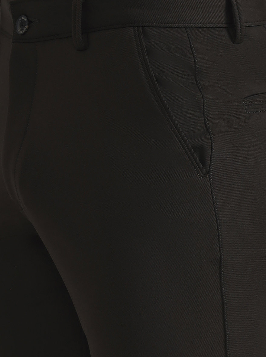 Dark Green Solid Slim Fit Club Wear Trouser | Wyre
