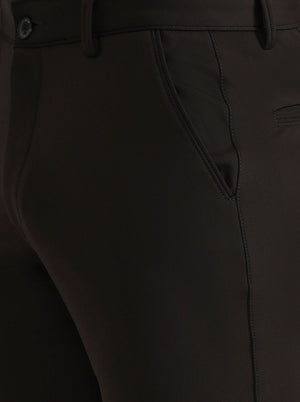 Dark Green Solid Slim Fit Club Wear Trouser | Wyre