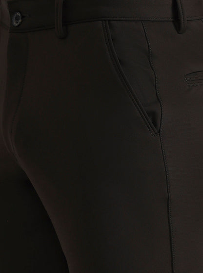 Dark Green Solid Slim Fit Club Wear Trouser | Wyre