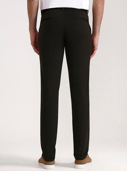 Dark Green Solid Slim Fit Club Wear Trouser | Wyre