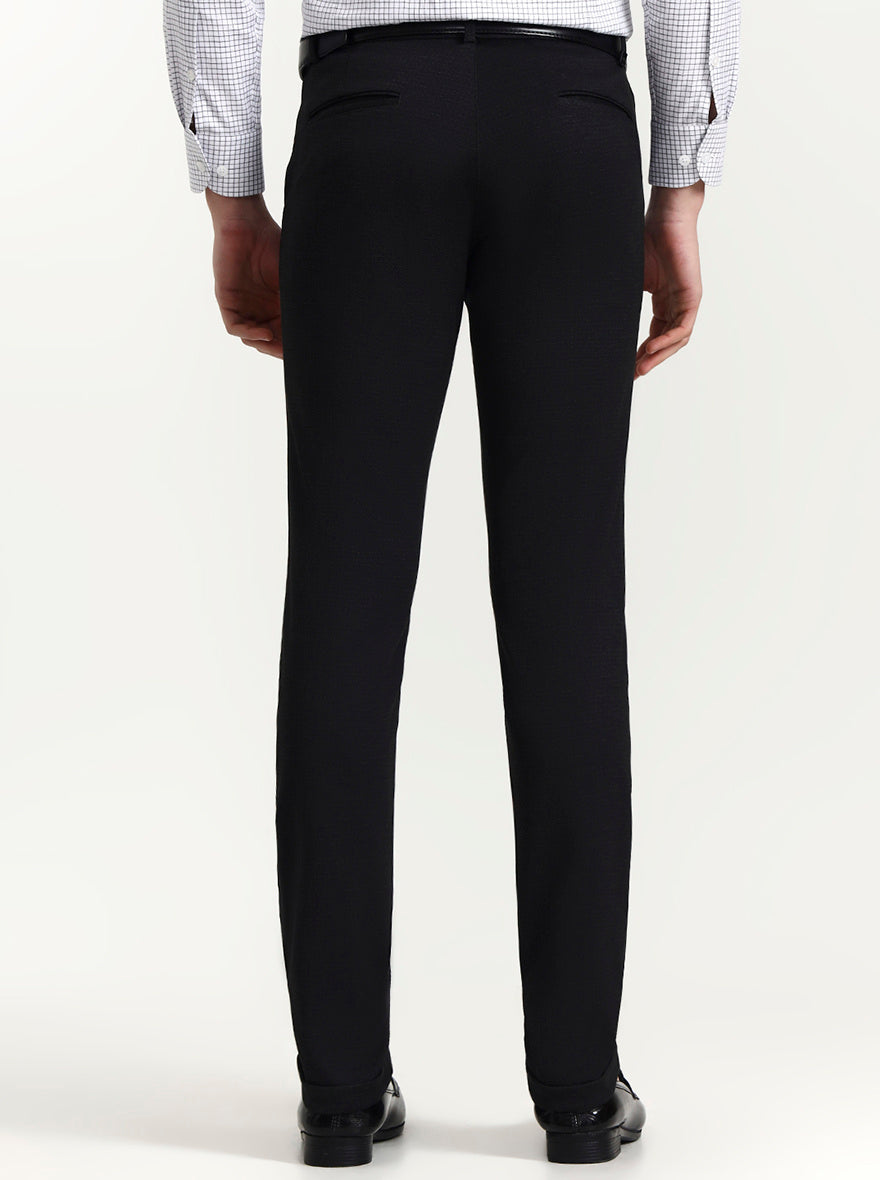 Dark Grey Solid Slim Fit Club Wear Trouser | Wyre