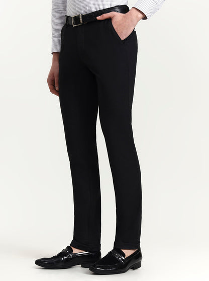 Dark Grey Solid Slim Fit Club Wear Trouser | Wyre