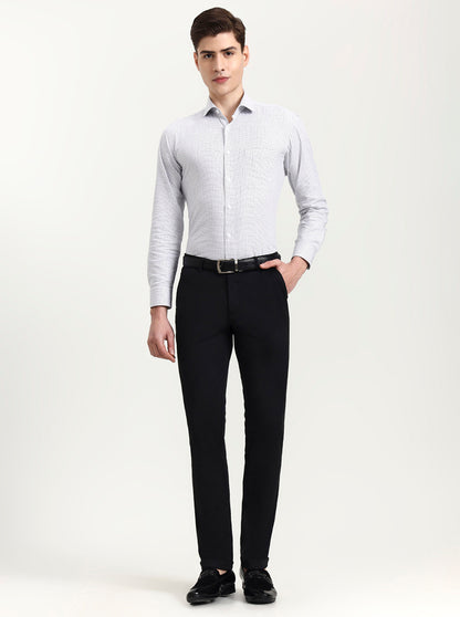 Dark Grey Solid Slim Fit Club Wear Trouser | Wyre