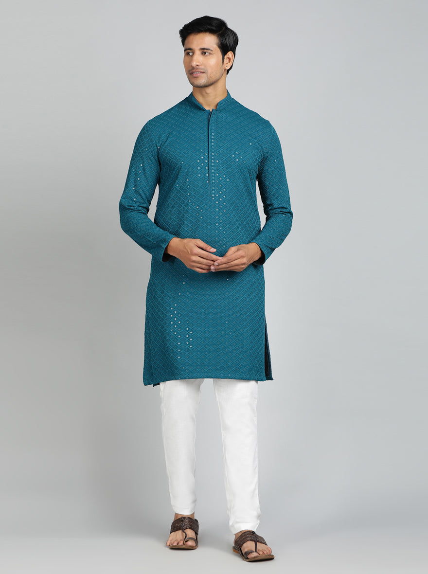 Teal Kurta | The Kurta Company