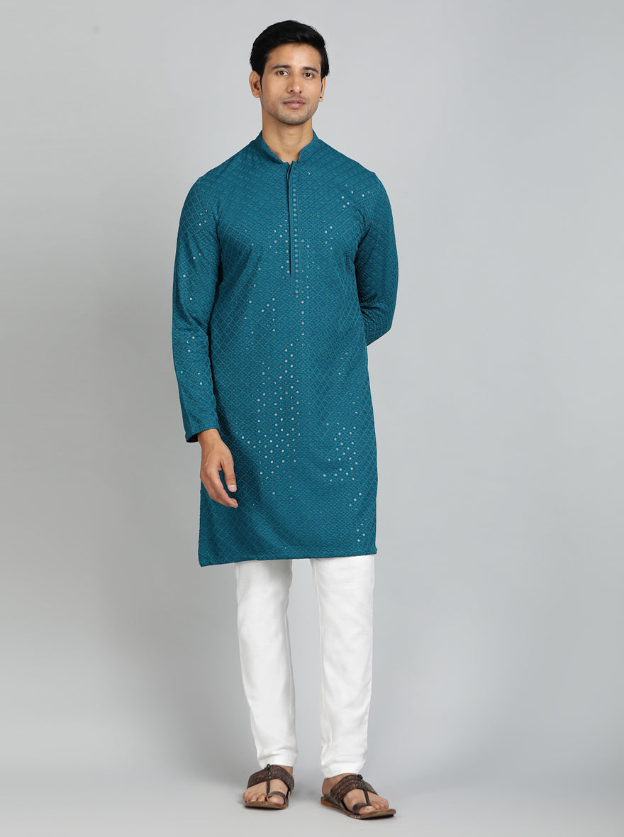 Teal Kurta | The Kurta Company