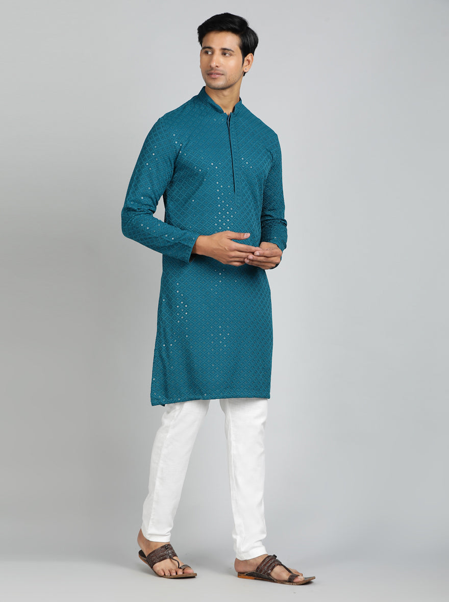 Teal Kurta | The Kurta Company