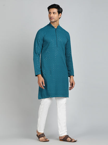 Teal Kurta | The Kurta Company