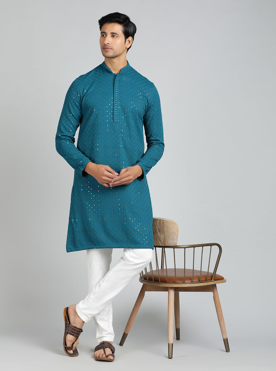 Teal Kurta | The Kurta Company