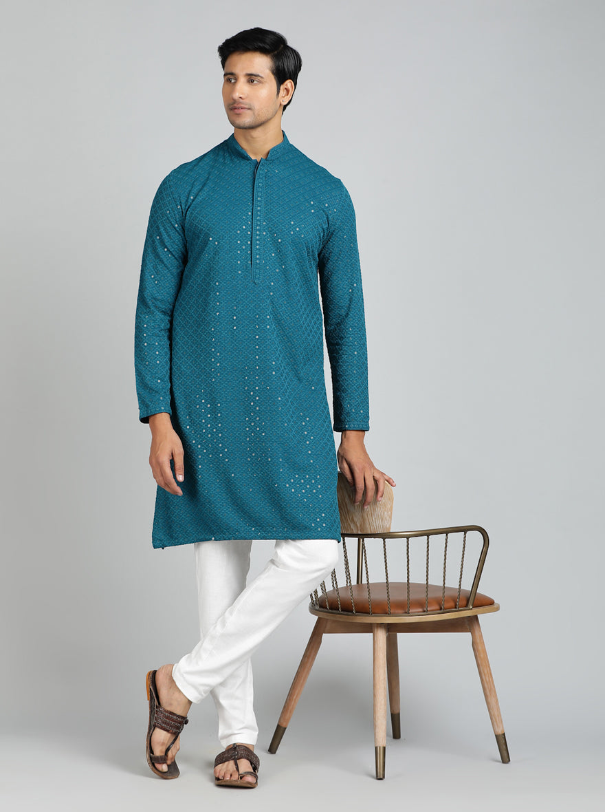 Teal Kurta | The Kurta Company