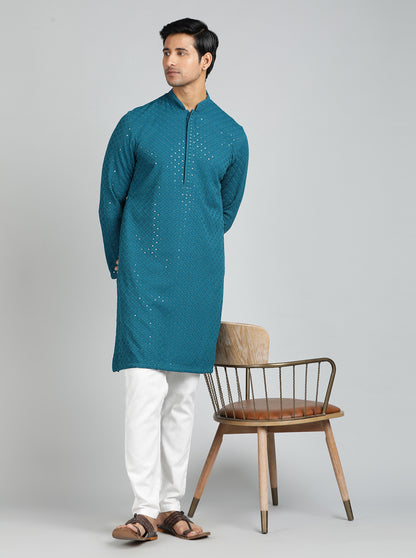 Teal Kurta | The Kurta Company