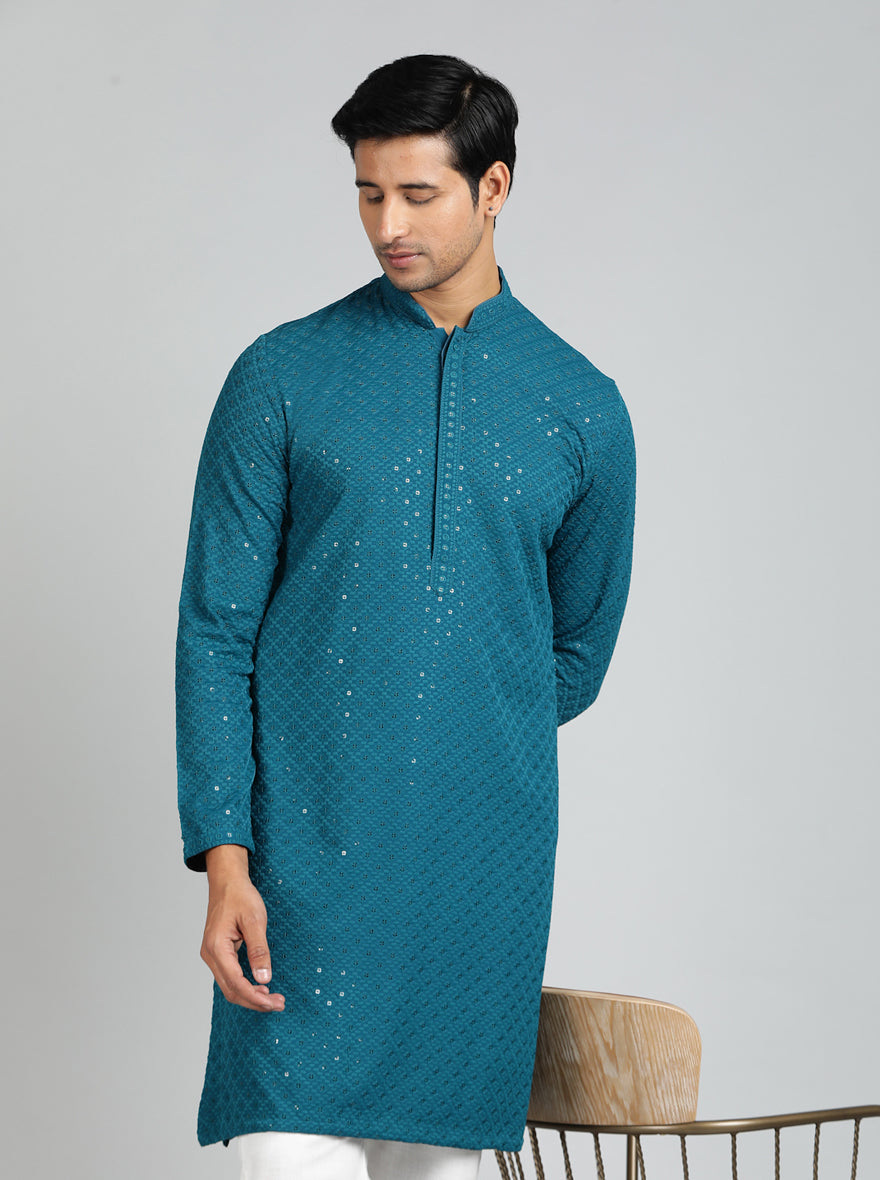 Teal Kurta | The Kurta Company