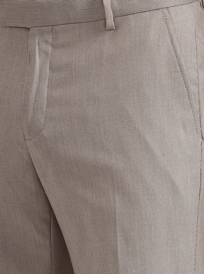 Fawn Printed Slim Fit Formal Trouser | JadeBlue Youth