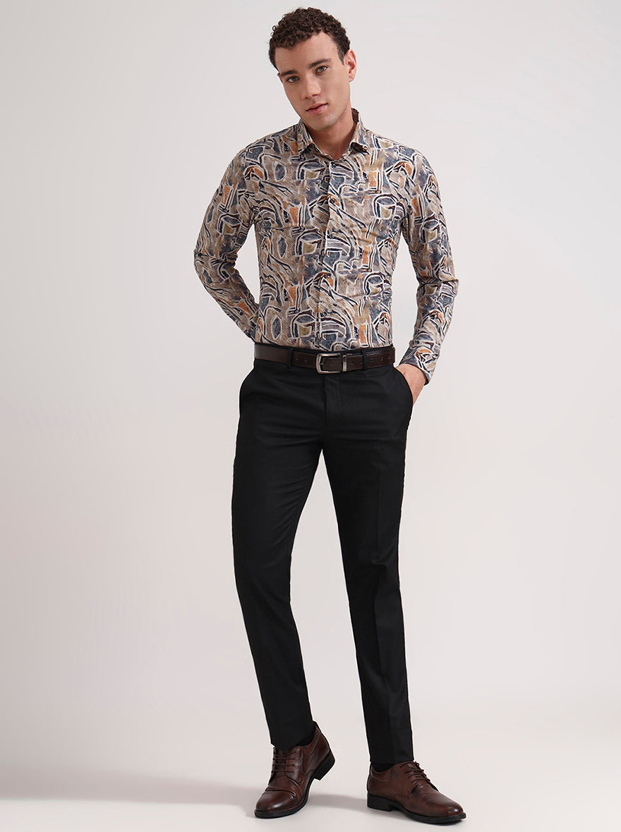 Multicolor Printed Slim Fit Party Wear Shirt | Wyre