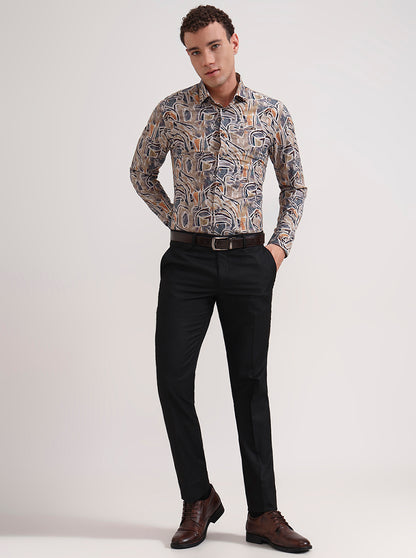 Multicolor Printed Slim Fit Party Wear Shirt | Wyre