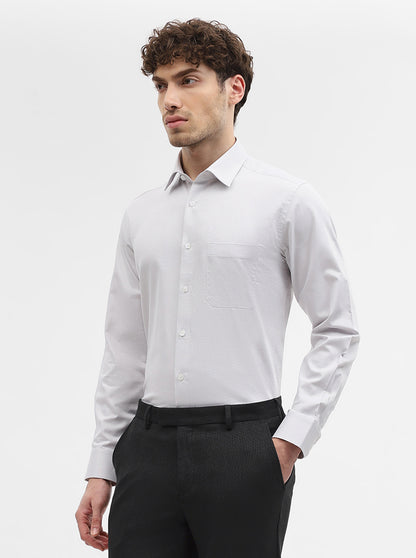 Grey Solid Regular Fit Formal Shirt | JadeBlue