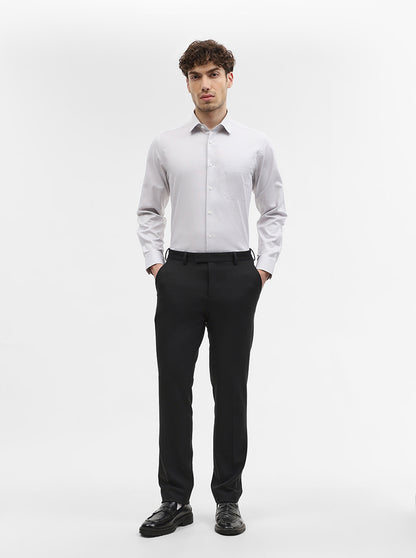 Grey Solid Regular Fit Formal Shirt | JadeBlue