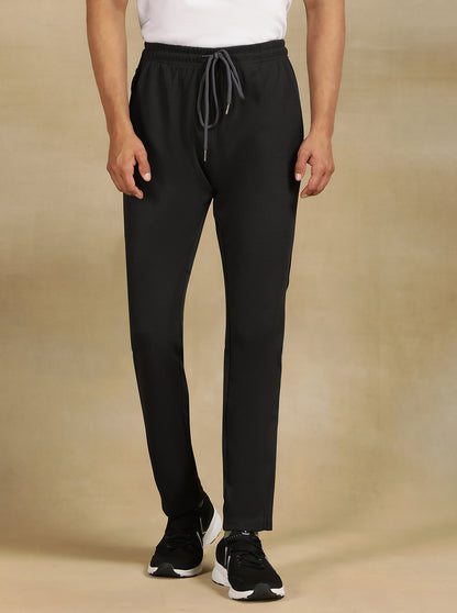 Dark Grey Solid Slim Fit Track Pant | Jade Play