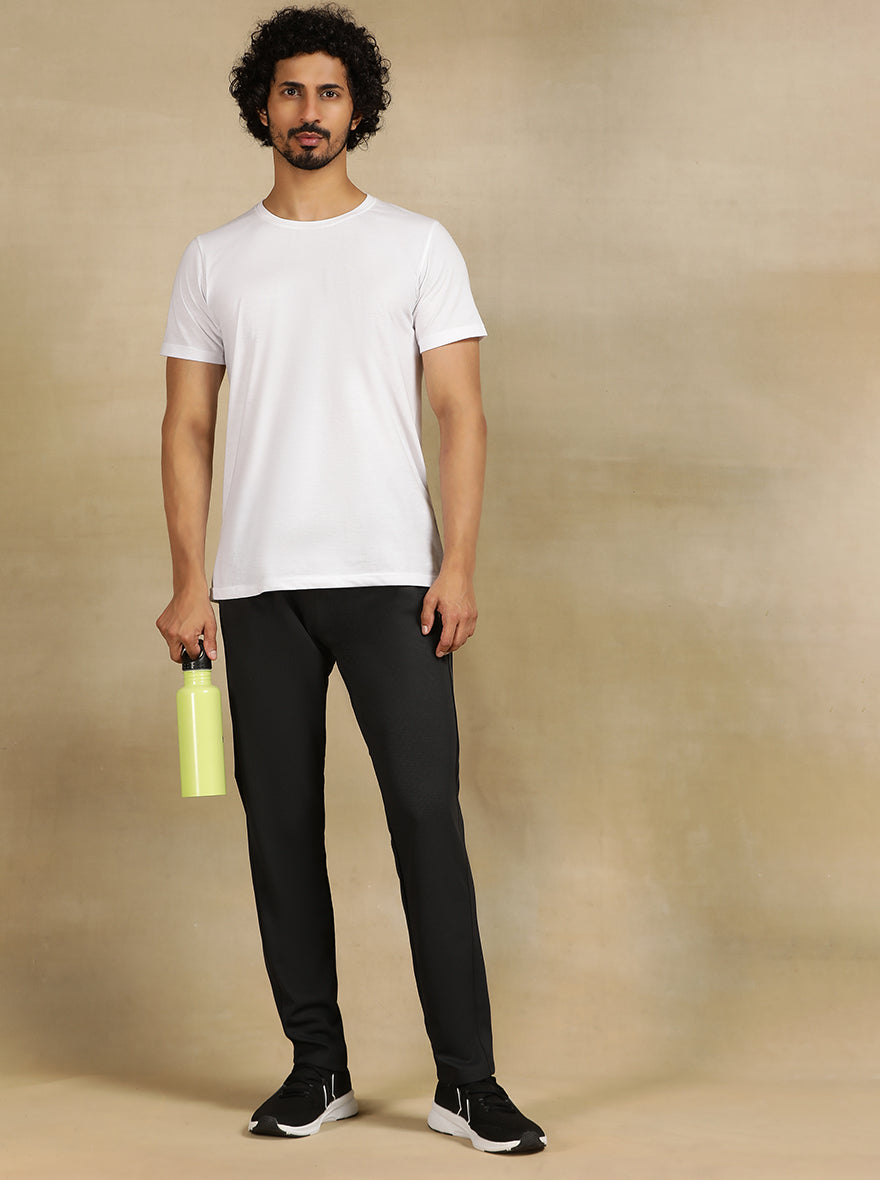 Dark Grey Solid Slim Fit Track Pant | Jade Play