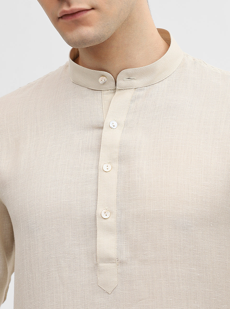Natural Solid Modi Kurta | JadeBlue
