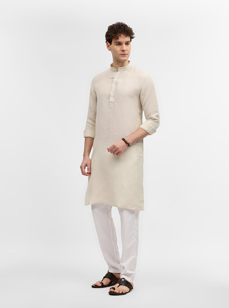 Natural Solid Modi Kurta | JadeBlue