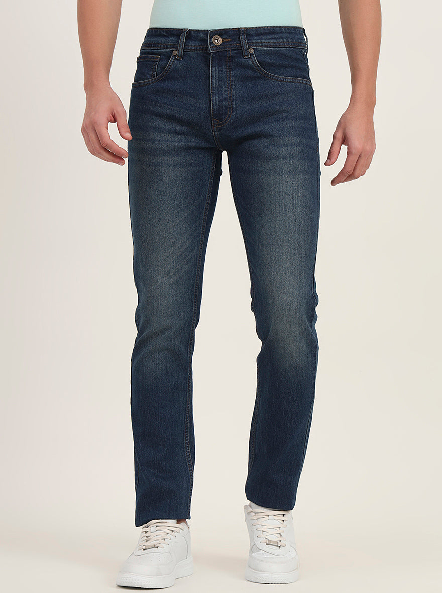 Greenfibre Dark Blue Slim Fit Jeans Classic Denim Comfortable