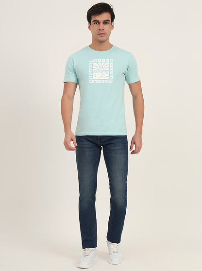 Dark Blue Washed Narrow Fit Jeans | Greenfibre