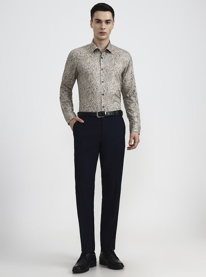 Fawn Printed Slim Fit Party Wear Shirt | Wyre