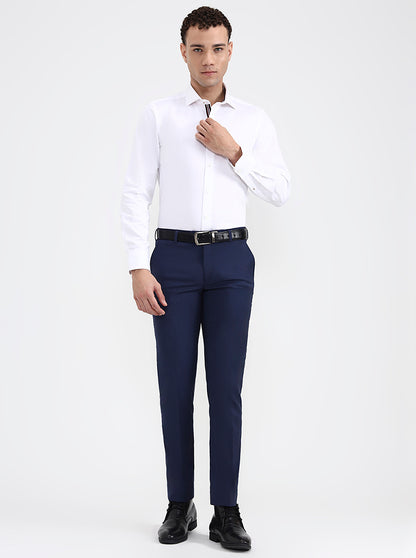 White Solid Slim Fit Party Wear Shirt | JB X JB