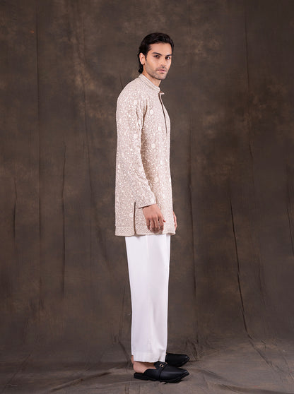 Cream Embroidered  Kurta Pajama | TULA