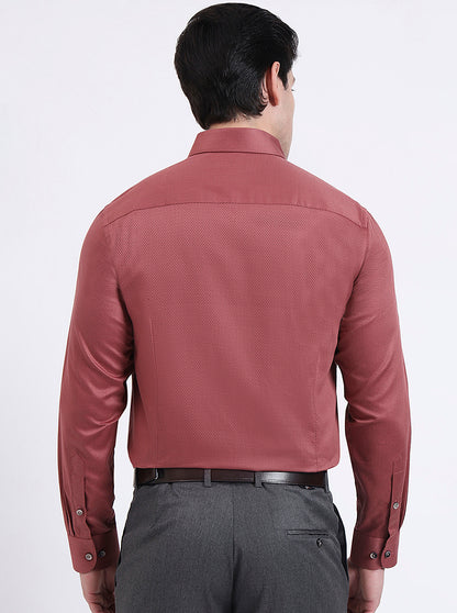Rust Solid Slim Fit Formal Shirt | Metal