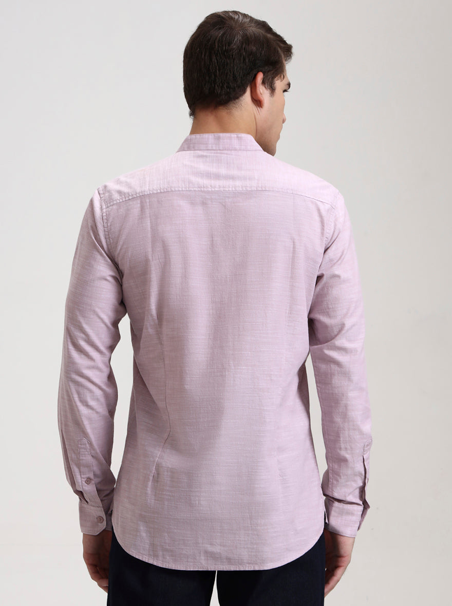 Onion Pink Solid Slim Fit Short Kurta | JadeBlue