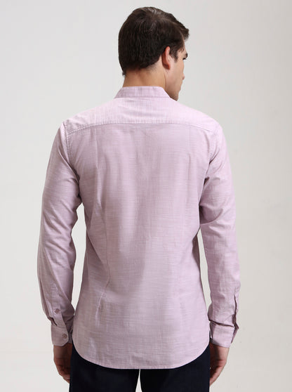 Onion Pink Solid Slim Fit Short Kurta | JadeBlue