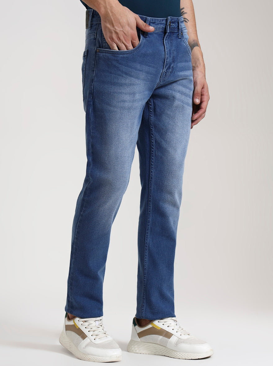 Light Blue Washed Slim Fit Jeans | JadeBlue