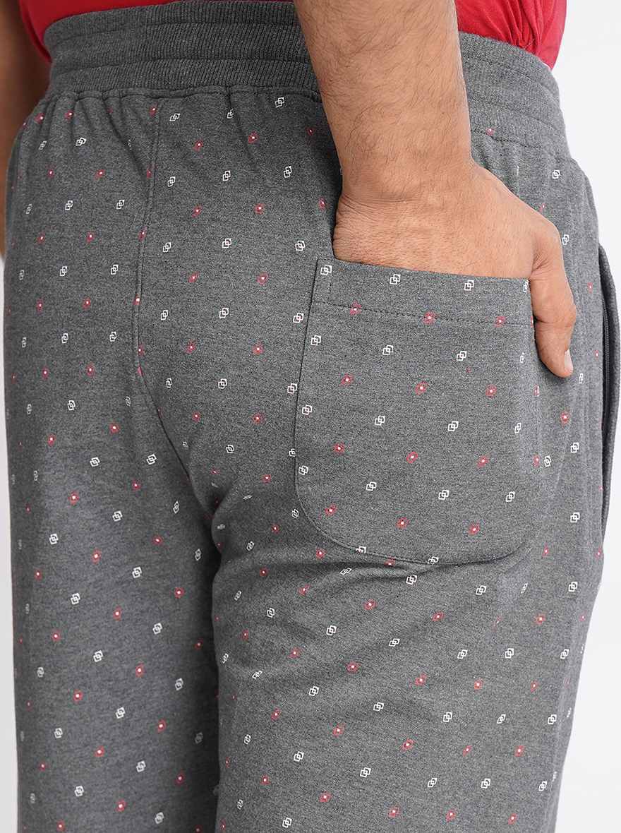 Dark Grey Printed Slim Fit Shorts | JadeBlue