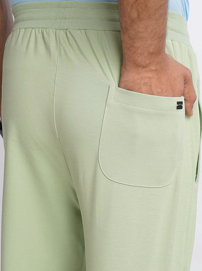 Light Green Solid Slim Fit Shorts | JadeBlue