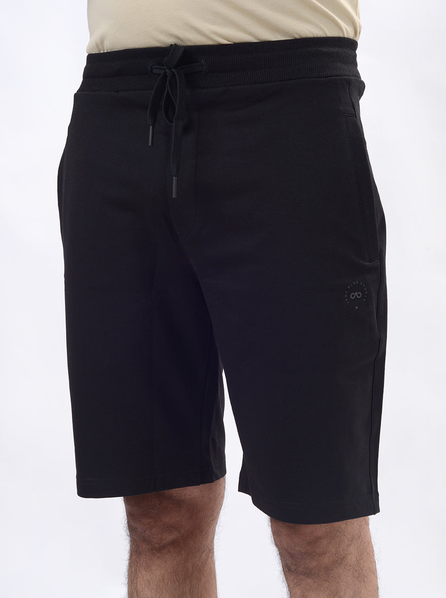 Black Solid Slim Fit Shorts | JadeBlue