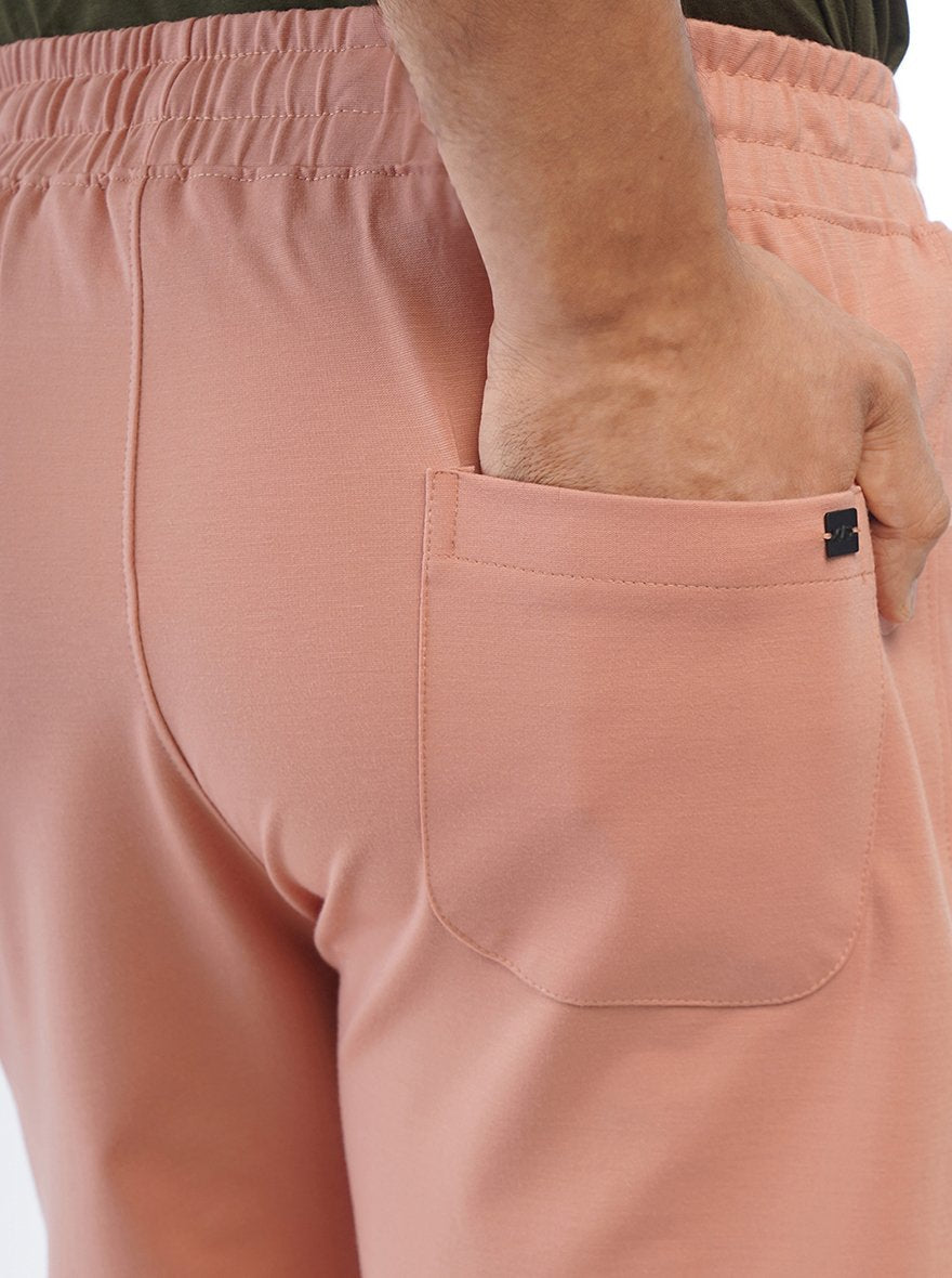 Pink Solid Slim Fit Shorts | JadeBlue