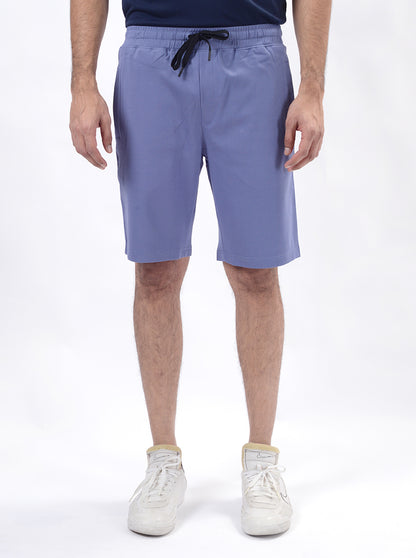 Light Blue Solid Slim Fit Shorts | JadeBlue