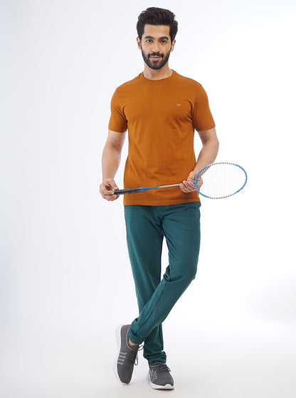 Green Solid Slim Fit Track Pant | JadeBlue