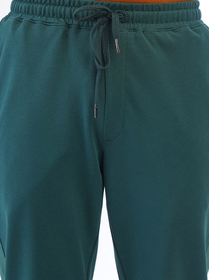 Green Solid Slim Fit Track Pant | JadeBlue