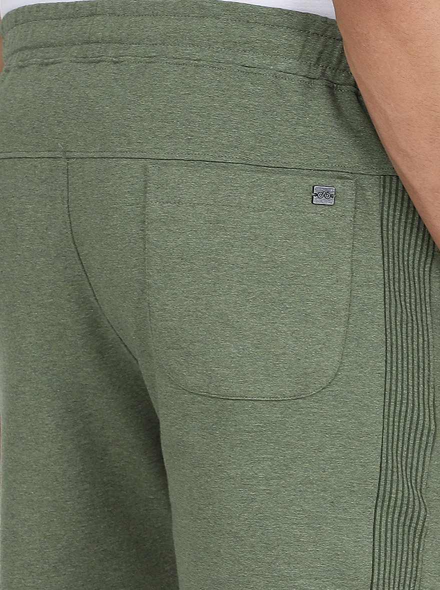 Olive Green Solid Slim Fit Track Pant | JadeBlue