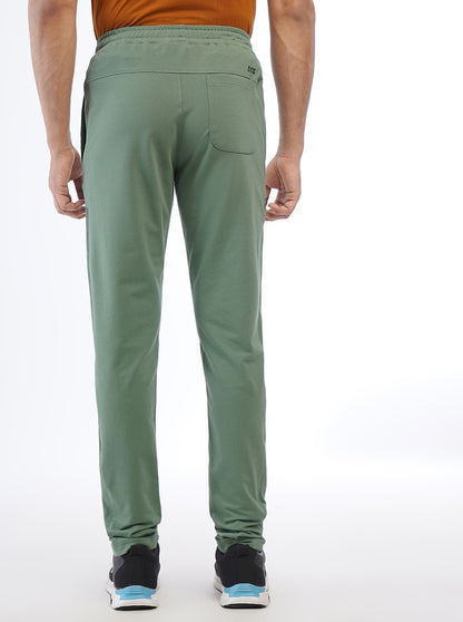 Green Solid Slim Fit Track Pant | JadeBlue