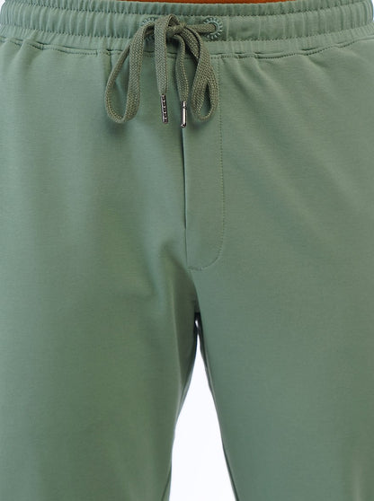 Green Solid Slim Fit Track Pant | JadeBlue