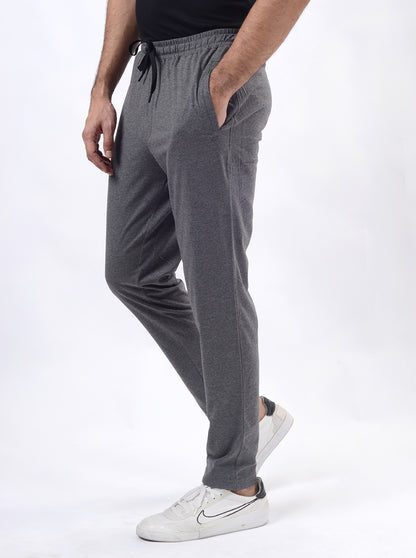 Anthra Melange Solid Regular Fit Track Pant | JadeBlue