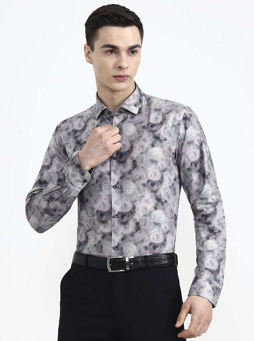 Multicolor Printed Slim Fit Party Wear Shirt | Wyre