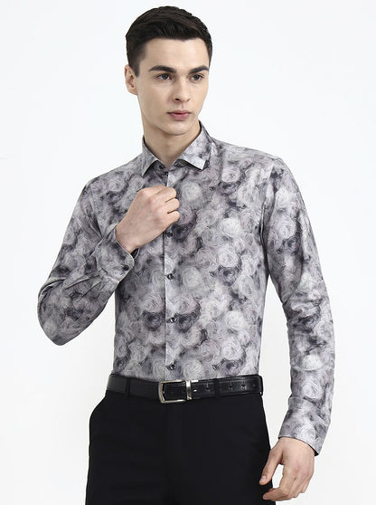 Multicolor Printed Slim Fit Party Wear Shirt | Wyre