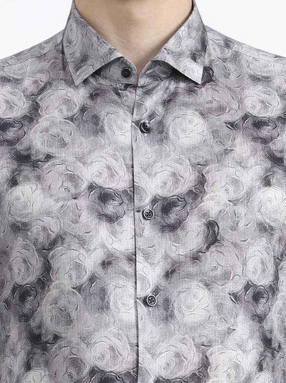 Multicolor Printed Slim Fit Party Wear Shirt | Wyre